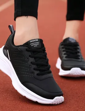 Bian Xiaobanma] Zapatos deportivos de estilo casual Double Star para mujer, primavera/otoño, unicolor de moda, ligeros y cómodos, zapatos de correr - Shein - FashionsVida