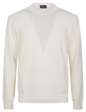 Knit Round Neck Long Sleeve Sweater with Ribbed Trim