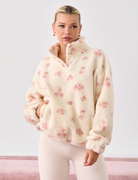Felpa sherpa con colletto alto - altro