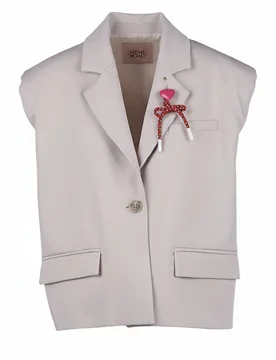 Meme Road - Gilet - 470268 - Ecru - MeME ROAD - FashionsVida
