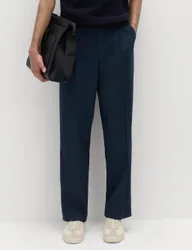 Relaxed Fit Smart Stretch Trousers Dark Navy male