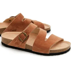 Sandalias unisex de serraje en zig zag
