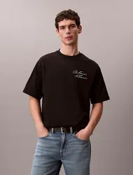 T-shirt con logo uomo nero
