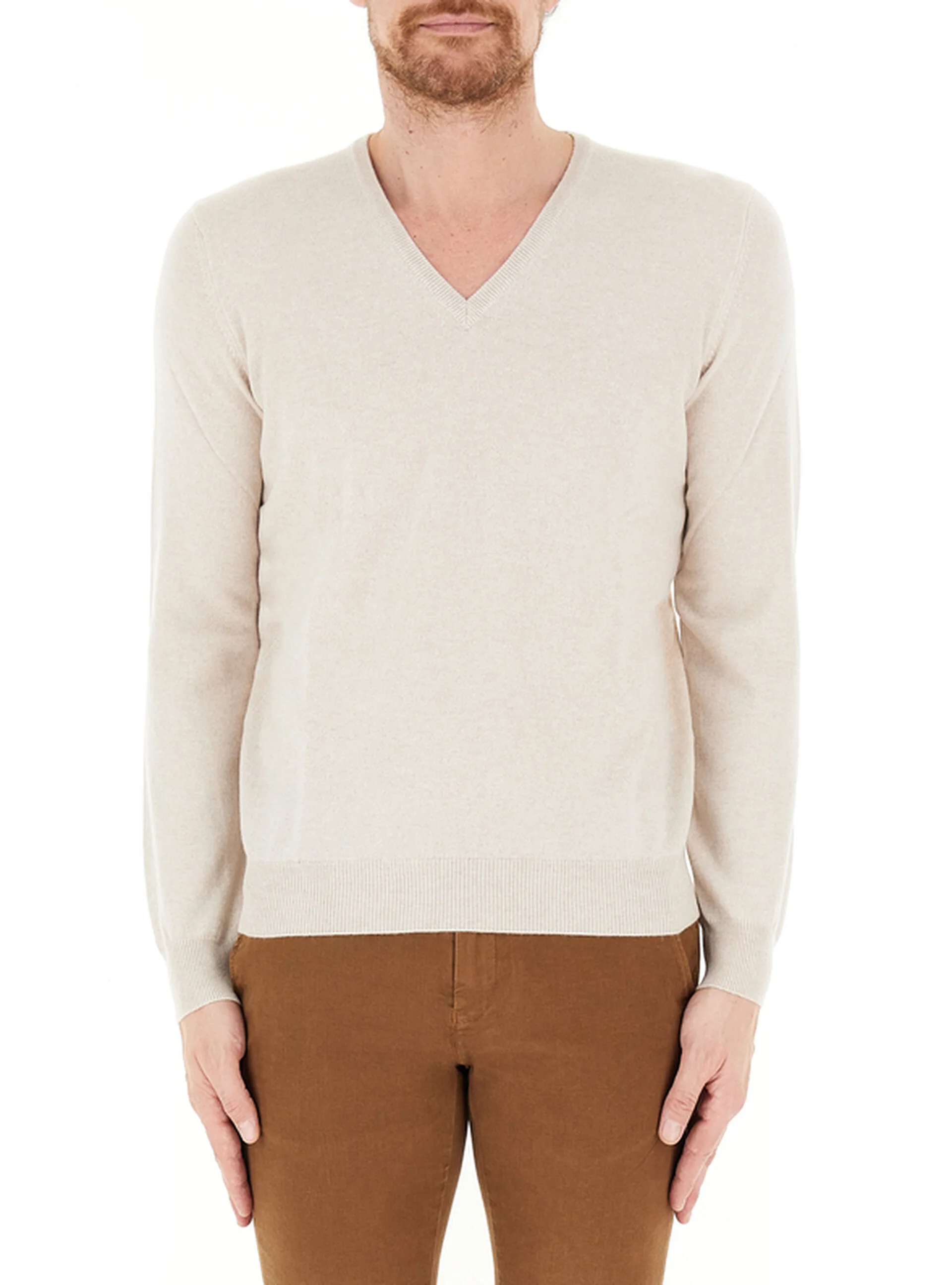 Maglione in cashmere AVORIO 52 - Gran Sasso - FashionsVida