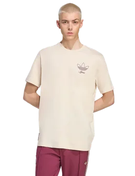 Ajax Amsterdam Terrace Icons T-shirt Uomo - Magliette Beige - Taglia XXL - Jersey di cotone XXL - Adidas - FashionsVida