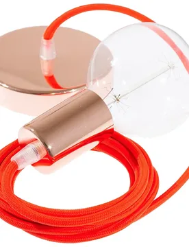 Cables Suspension Luminaire Rf15 2 M Neon Yellow / Copper One Size - Creative - FashionsVida