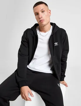 Trefoil Essentials Kapuzenjacke - Herren, Schwarz - male - Size: S - Adidas - FashionsVida
