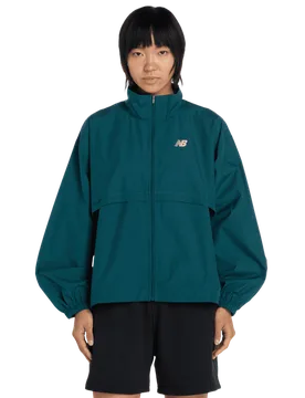 Trackside Donna - Giacche Verde - Taglia L - Poly Jersey L - New Balance - FashionsVida