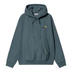 Hooded American Script Sweatshirt Office Blue M Herren
