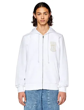 Felpa Con Zip Ginn K10 White M