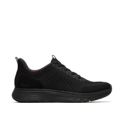 Men's Motion Trek LT Black Knit Trainers, Lace Up Size: 10.5-Standard Fit - Black - Size: 10.5-Standard Fit