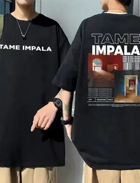 Tame Impala The Slow Rush Double Sided Print T-shirt Men's Lndie Pop Rock Music T Shirts Tops Men Women Vintage Oversized Tshirt - Aliexpress - FashionsVida