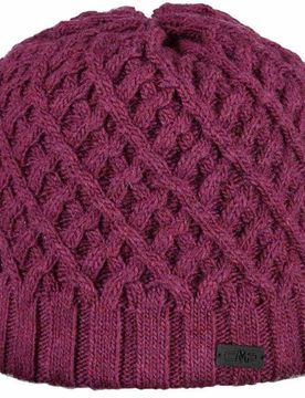 Woman knitted hat gorros montaña Granate (UNICA)
