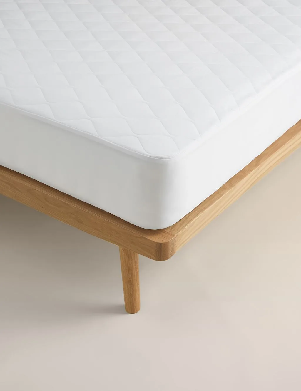 Simply Soft Mattress Protector White - M&S - FashionsVida