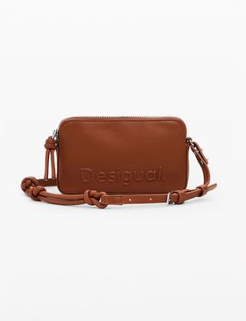 Porte-téléphone logo 3D, PolyurÉThane, Marron, U