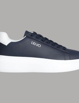 Scarpe Uomo Blu/Bianche in Pelle con Suola Bold