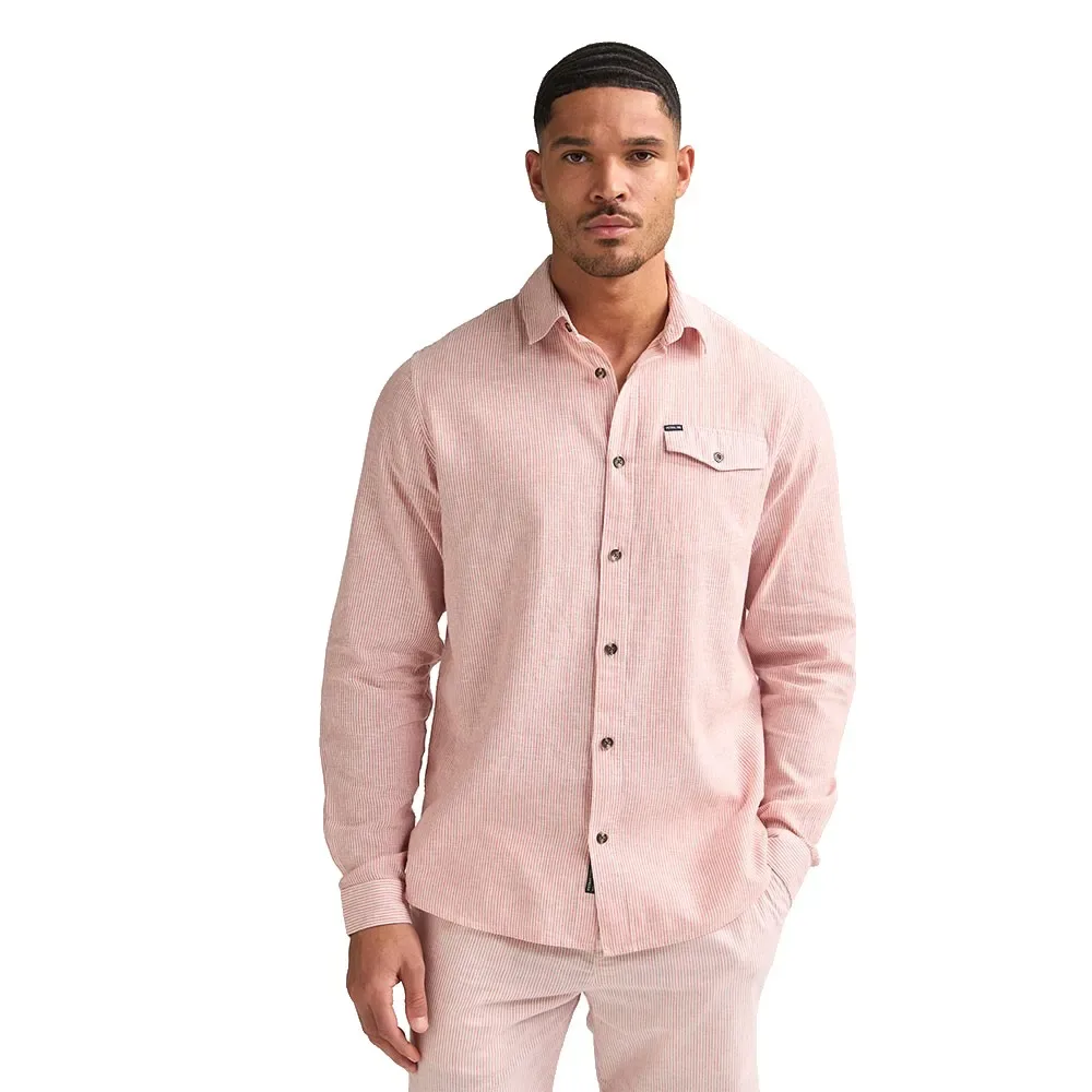 Camicia A Maniche Lunghe M-1060-sil01 Light Coral M - Petrol industries - FashionsVida