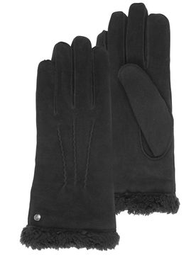 Gants cuir velours fourrés Noir noir 6.5