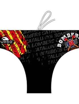 Catalonia Firefighters Hat Swimming Brief Black 3XL Men - TURBO - FashionsVida