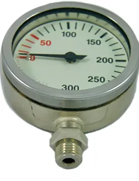 Manometro Steel/crystal Dir 63 Mm 300 Bar