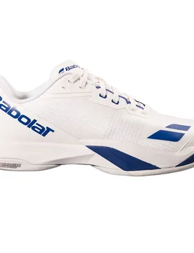 Jet Mach 4 All Court Shoes Cream / Dark Blue UK 11.5 - Babolat - FashionsVida