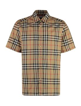 BURBERRY Checked Cotton Shirt