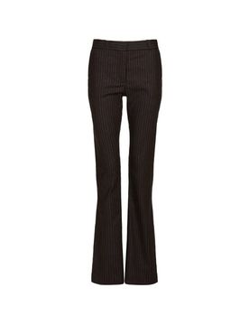 Pantalon rayé en coton mélangé