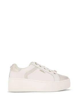 Women's 'Perenne Sneaker' Leather Trainers in Cream Size: 3 - Cream - Size: 3 - Carvela - FashionsVida