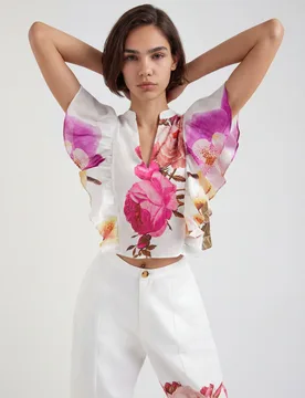 Blouse à fleurs M. Christian Lacroix WHITE XL female - Desigual - FashionsVida