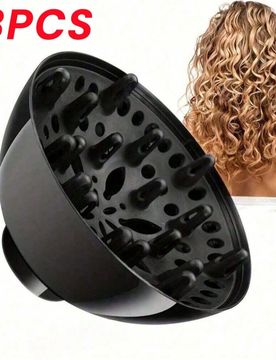 Piezas Difusor de cabello de tamaño de viaje - Accesorio de secador de pelo de grado salón, herramienta de peinado que aumenta el volumen sin daño