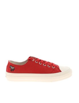 Sneakers Kinsey rosse con ricamo zebra
