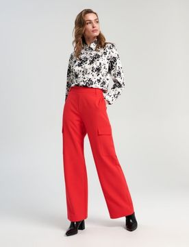 Pantaloni cargo - mandarino