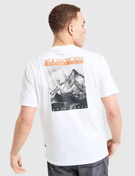 Back Mountain T-Shirt - Herren, Weiss - male - Size: XL - Napapijri - FashionsVida