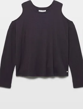 Camiseta de mujer con cut out de punto - Green Coast - FashionsVida