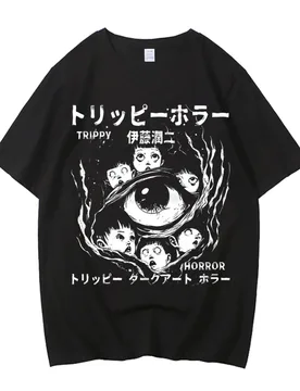 Junji Ito Horror Graphic T Shirt Men Women Premium Soft Touch Tee 2026 Japanese Anime Harajuku Unisex Slacker Streetwear Tops - Aliexpress - FashionsVida