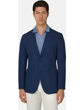 Chaqueta de mezcla de lino y algodón - Boggi Milano - FashionsVida