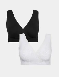 Pack Lounge Nursing Maternity Bras Grey Mix female