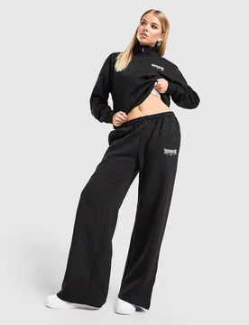 College Wide Leg Joggers - Damen, Schwarz - female - Size: M - Reebok - FashionsVida