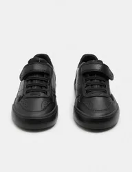 Kids' Leather Riptape School Shoes (8 Small - 2 Large) Black male