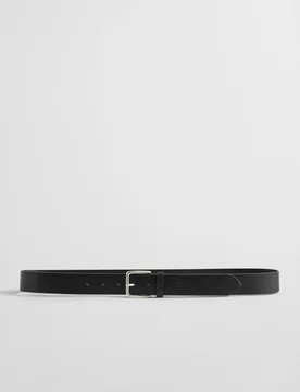 Mens Leather Belt - Black - One Size - Gant - FashionsVida