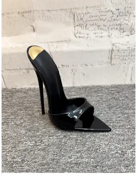 Summer new sexy style with exposed toes,thin heels, and cool slippers for women wearing pointed toe black high-heeled shoes - Aliexpress - FashionsVida