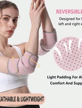 Coderas ajustables y transpirables adecuadas para fitness diario, protección de codo para baloncesto y tenis - Shein - FashionsVida