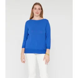 Jersey de mujer cuello barca manga tres cuartos