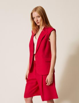 Gilet en lin mélangé