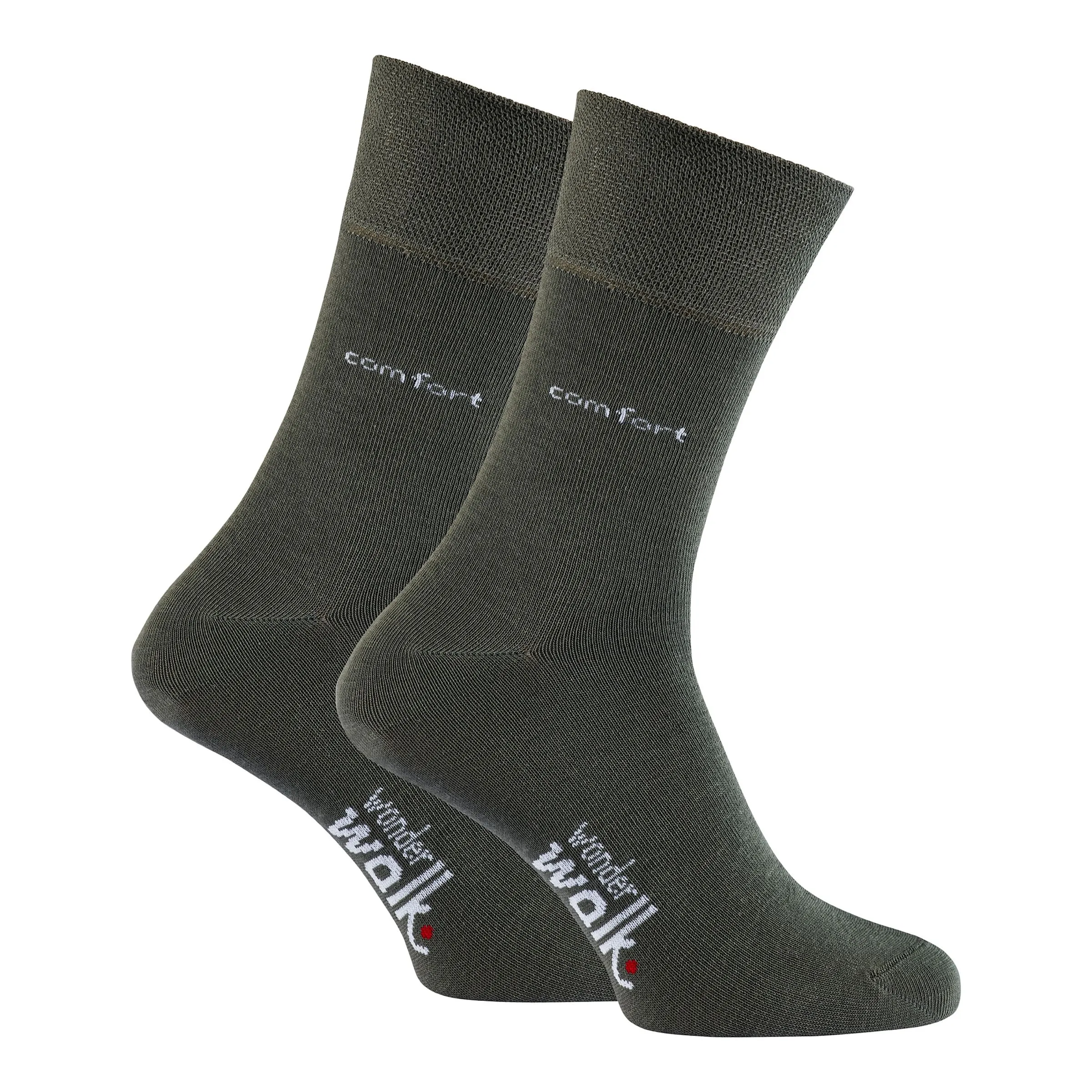 Komfort-Socken, 2 Paar gruen 43 - wonderwalk - FashionsVida