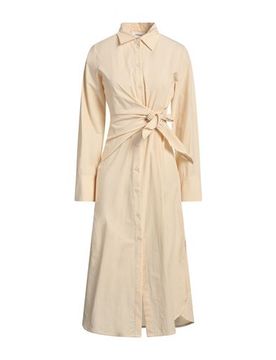 Midi-Kleid Damen Beige 38 Damen