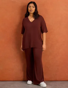 Drawstring Trousers Brown female - Live Unlimited London - FashionsVida