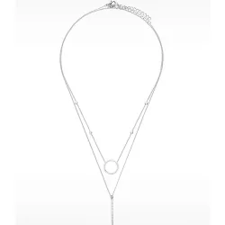 Collar corto doble con circonitas