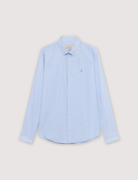 Camicia a righe uomo light blue