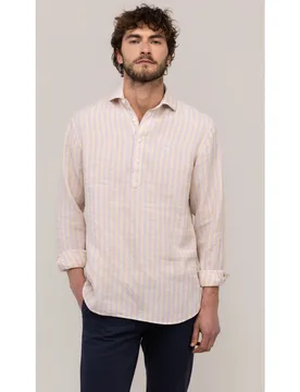 Camisa de hombre de lino de rayas kodak - El Ganso - FashionsVida